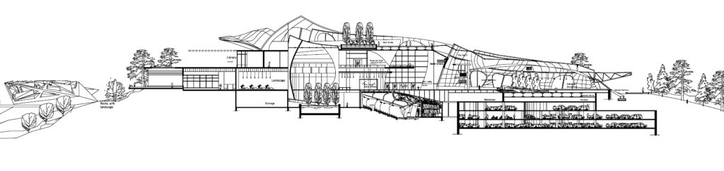 Royal Botanic Garden - Tal Alrumman Jordan - Visitor complex Suleiman Alhadidi