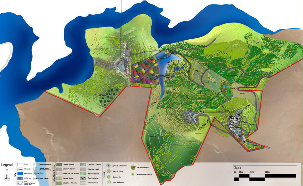 Royal Botanic Garden - Tal Alrumman Jordan - Visitor complex Suleiman Alhadidi